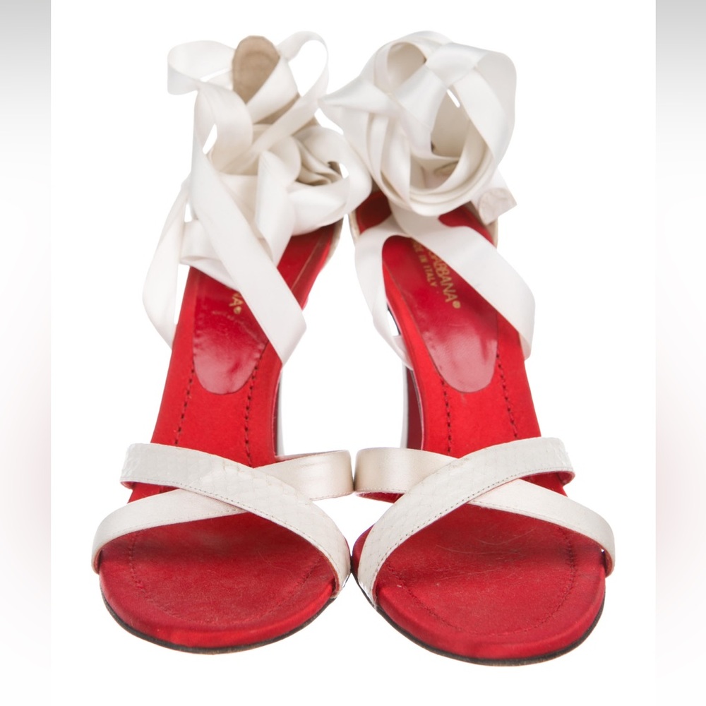 Dolce & Gabbana Satin Strappy Heels